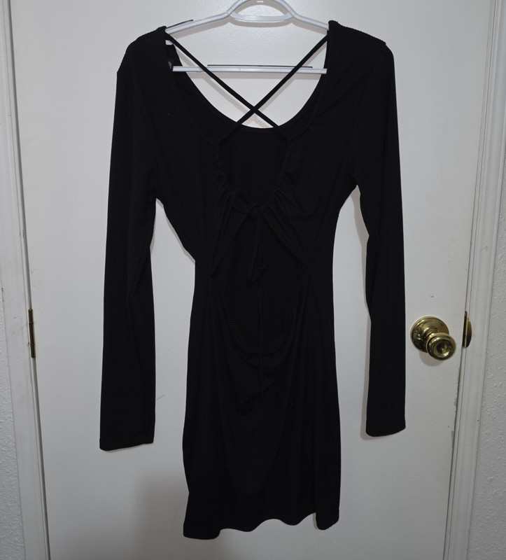 Rue 21 Women’s Black Long Sleeve Stretch Dress Size Large