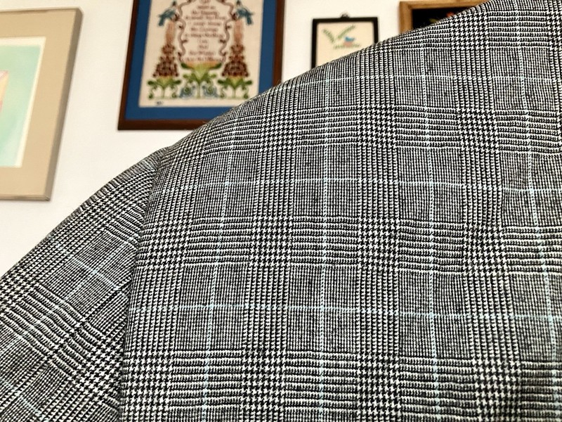 BOLD Belvest Grey Glen Plaid Prince of Wales FLANNEL Wool Sport Coat 44 R ITALY gallery