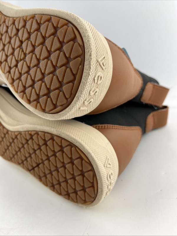 Vessi Classic Chelsea Waterproof Knit Boot Black Tan Pull Tab Women’s Sz 8 gallery