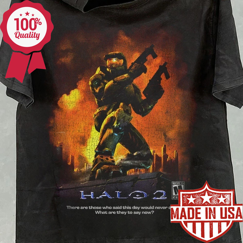 Halo 2 Master Chief T-Shirt – Retro Bootleg Video Game Graphic Tee S-5XL AH0183 gallery