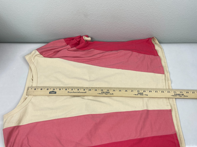 BiBi Women Medium Pink Tan Top Wide Stripe Long Sleeve Casual NWT gallery