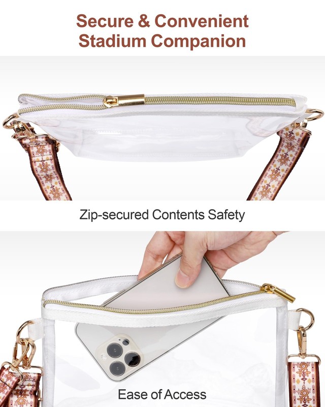Clear Bag for Stadium Events - Clear Purses for Women Stadium Crossbody, Concert gallery