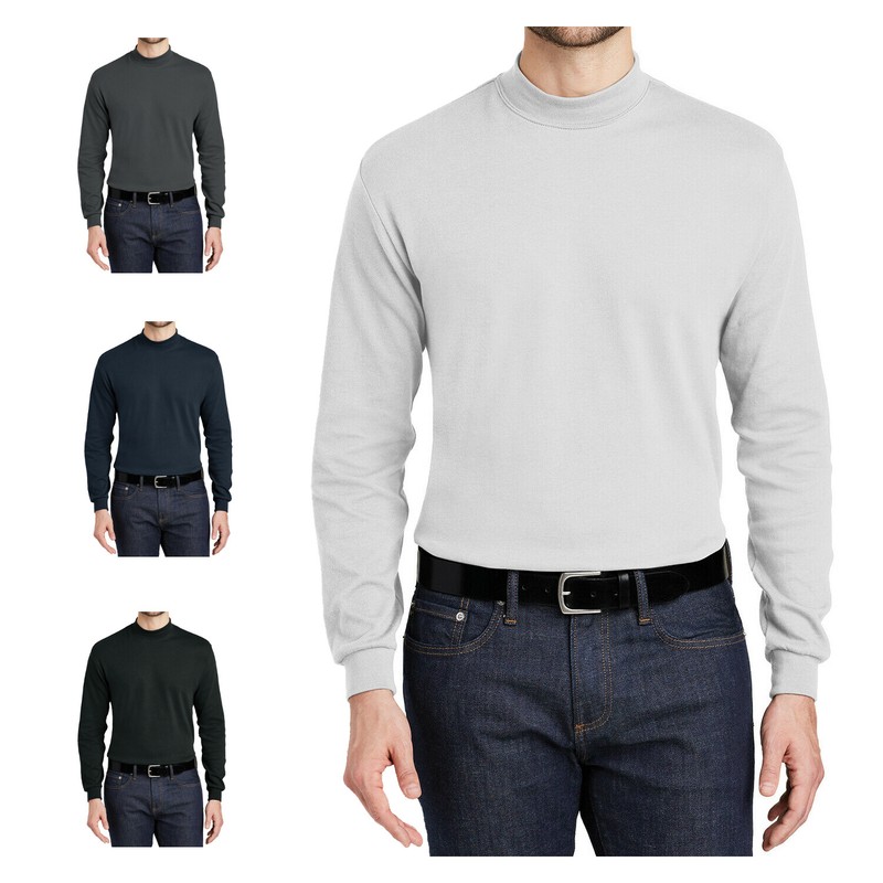 Mafoose Men’s Interlock Knit Mock Turtleneck Sweaters K321