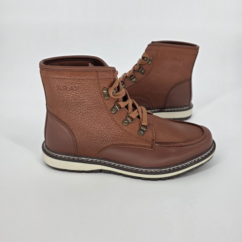 XRAY Footwear Boot Men’s 9 Faux Leather Lace Up Casual Ankle Shoes Brown