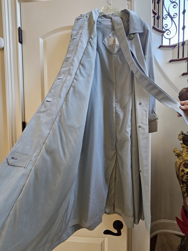 London Fog Raincoat, The Balmacaan, Style# 001270 455; Size 14; gray blue; NWT gallery