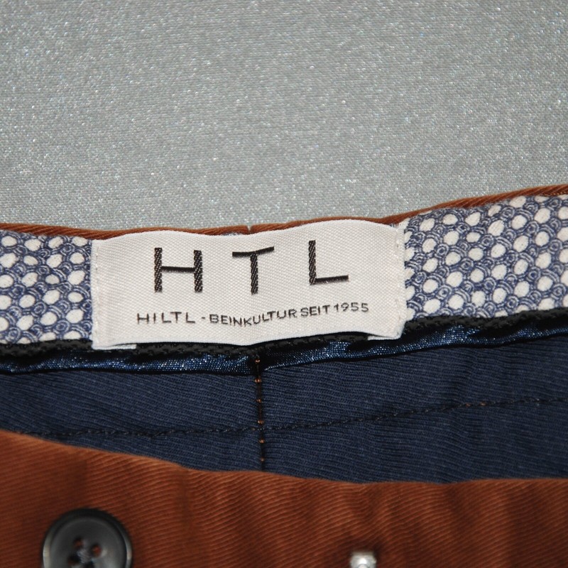HILTL HTL Men's 33 Unfinished Brown Dustin So. Chino Pants Flat Front Trousers gallery