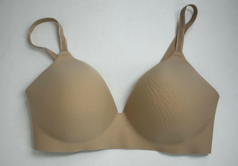 B Temptd Womens B Wowd Wirefree Bra Scalloped V Neck Shoulder Strap Contour 34DD