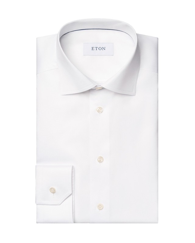 NWT ETON DRESS SHIRT white cotton luxury Sweden 45 17 3/4 contemporary