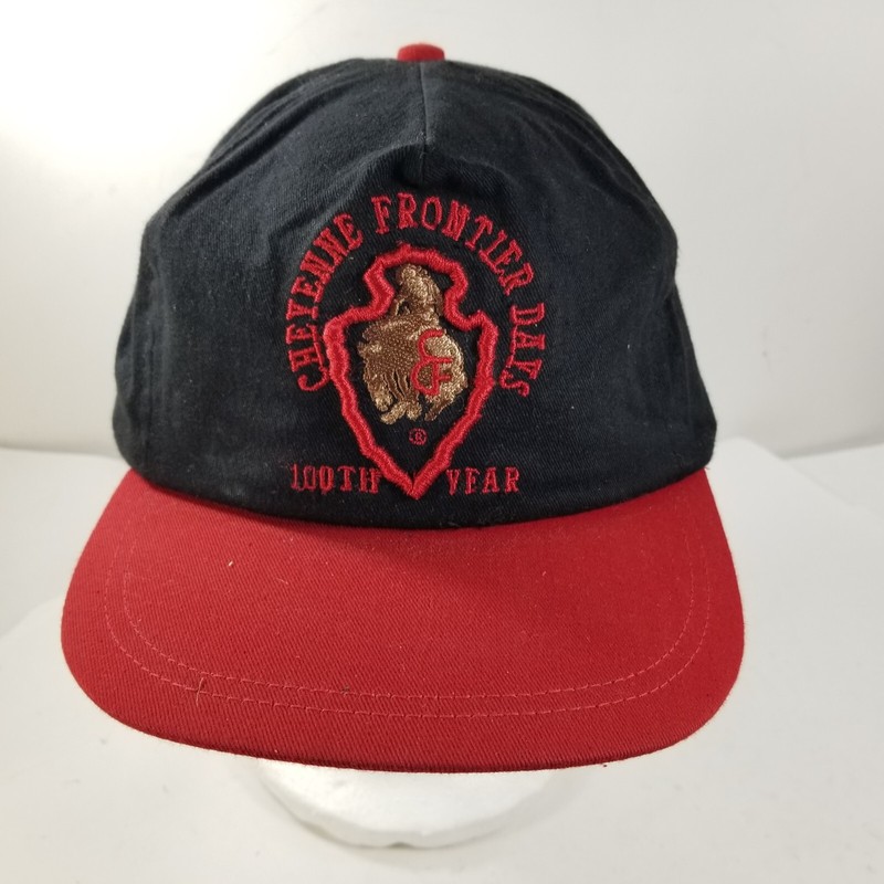 Cheyenne Frontier Days Rodeo Mens Hat Cap Strapback Wyoming Cowboy 100th Year