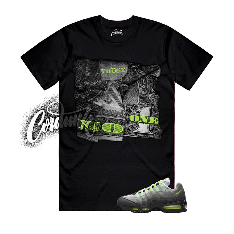 Air Max 95 Big Bubble Neon Black Yellow Cool Grey 2025 T Shirt Match TRUST