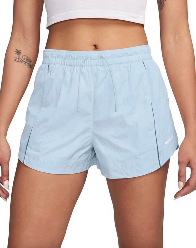 Nike Women’s Windrunner Woven Shorts – Blue Tint/Smokey Blue/White – Medium