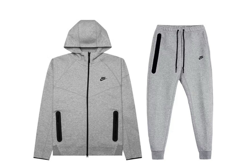 Men’s Brand New Heather Gray Nike Tech Full Tracksuit Size M FB7921-010/FB8002-0