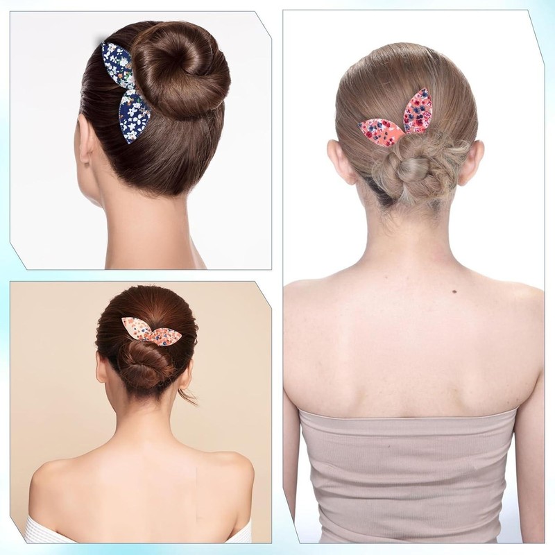 4 Pcs Deft Bun Maker for Hair, French Twist Rabbit Ear Hair Twister and Bun Tool gallery