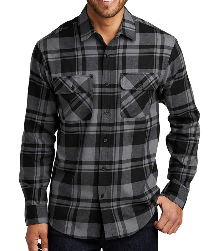 Mafoose Men’s Button Down Regular Fit Long Sleeve Plaid Flannel Casual Shirt