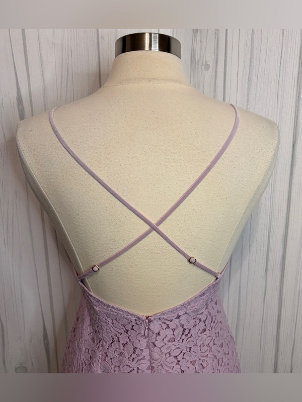 VINTAGE VICTORIA’S SECRET Lavender Lace Mini Bodycon Dress, Medium gallery