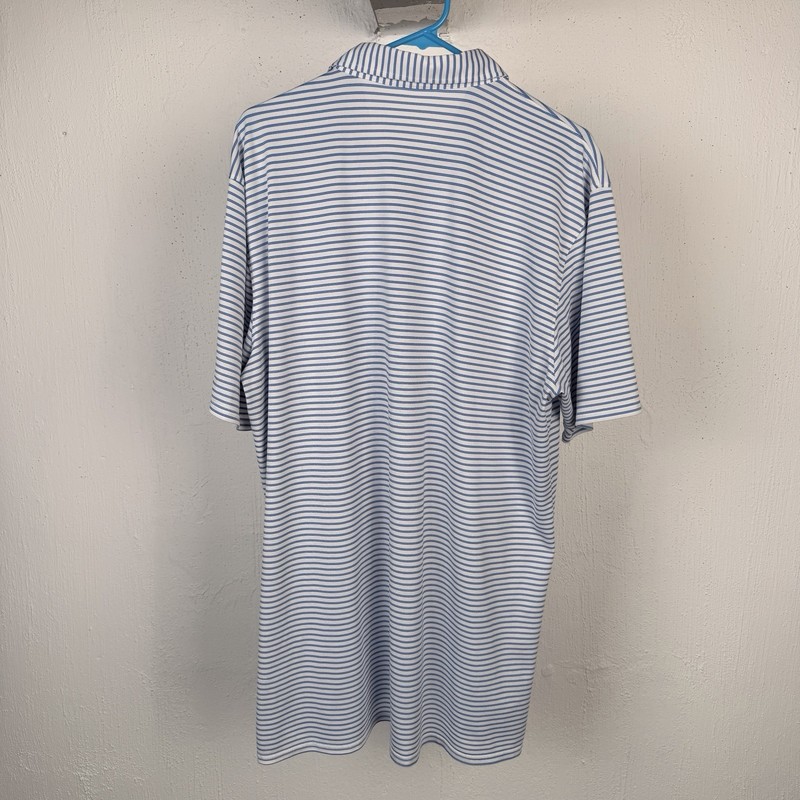 Holderness & Bourne Polo Shirt Mens XL Blue Striped Tailored Fit Golf 1800 Bulbs gallery