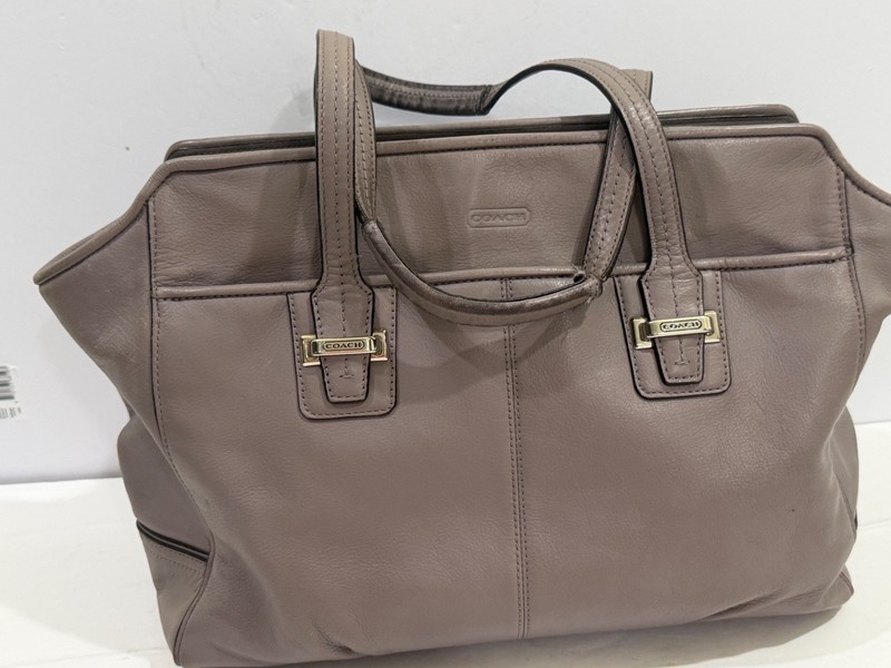 Coach Taylor Leather Alexis Carryall Purse Champaign F25205 gallery