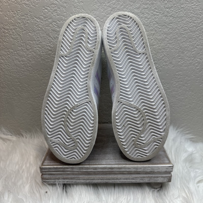 Adidas Kids' Superstar II Shoes,Size 2.5K Core White/ Halo Blue FAST SHIP gallery