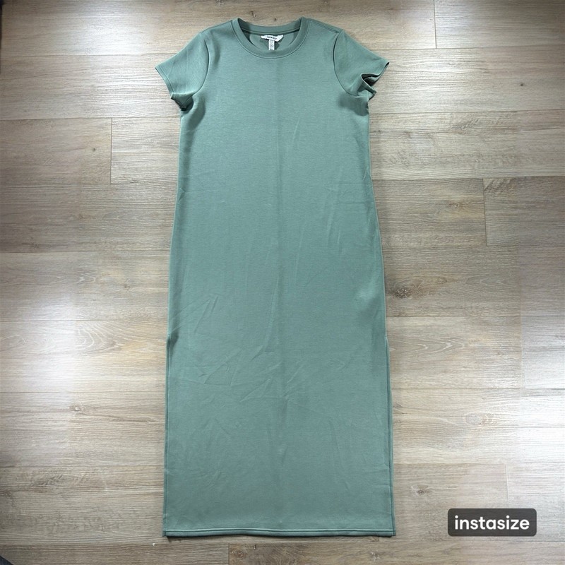 Spanx Air Essentials Large Maxi T-Shirt Dress In Fennel Womens Soft Stretch