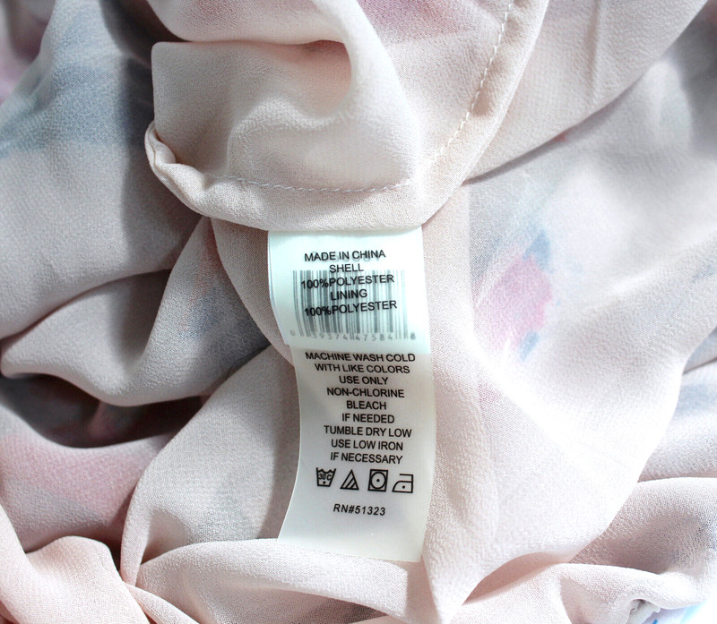 Vince Camuto Floral 3/4 Sleeve Pleated Elastic Hem Blouse Petite Size S NWT gallery