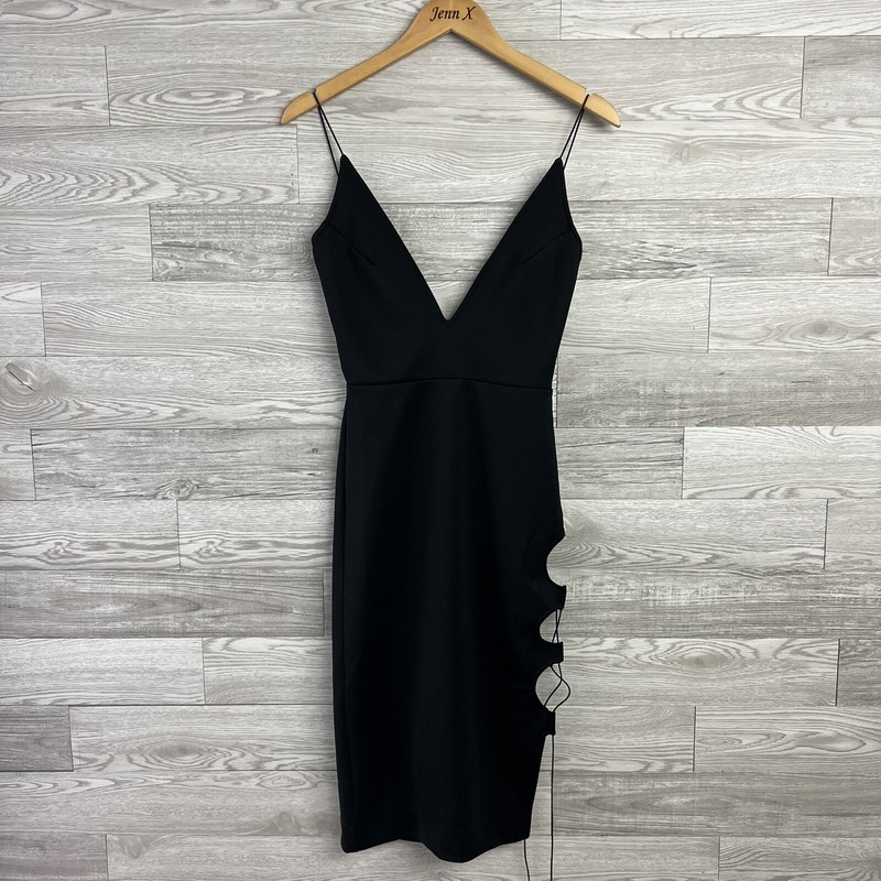 NWT Maurie & Eve sus 2 aus 6 Black Pointe He Keeps Watch Cut Out Side Dress