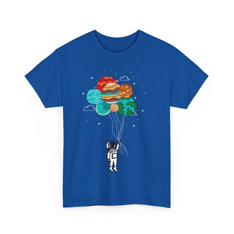 Spaceman Shirt, Astronaut with Planets Astronomy Space Lovers Women Men Shirt