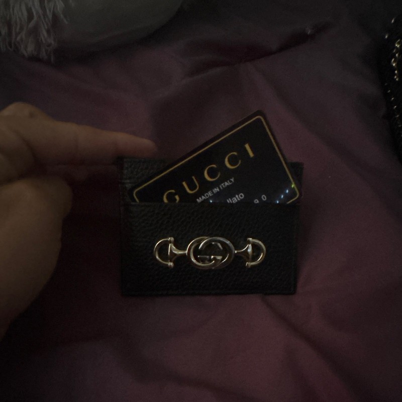 Gucci Men's Black Logo Card Case Wallet, Solid, Credit Card Feature gallery