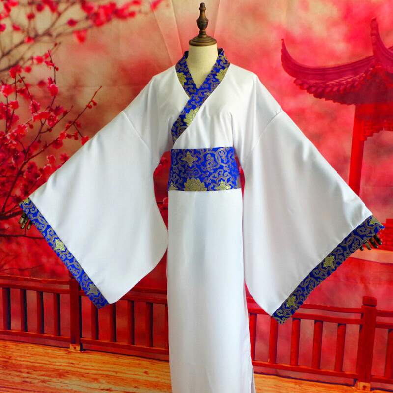 Men’s Chinese Ancient Hanfu Asian Traditional Clothing Dress Robe Gown Tang