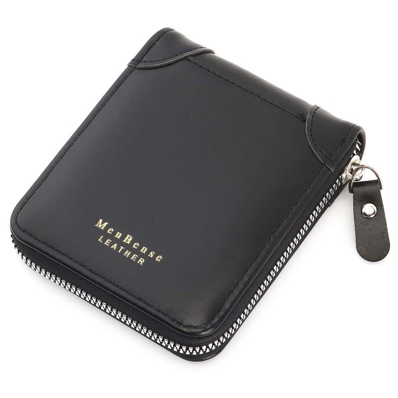 Mens RFID Blocking Leather Wallet Credit Card ID Holder Zipper Purse Waterproof