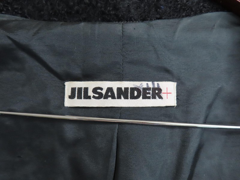 Vintage Jil Sander Coat Womens 36 Gray Wool Boucle Open Front Made West Germany gallery
