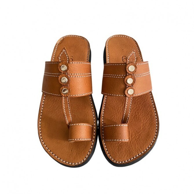 Handcrafted Genuine Leather Sandals for Men – 100% Handmade Moroccan Artisan