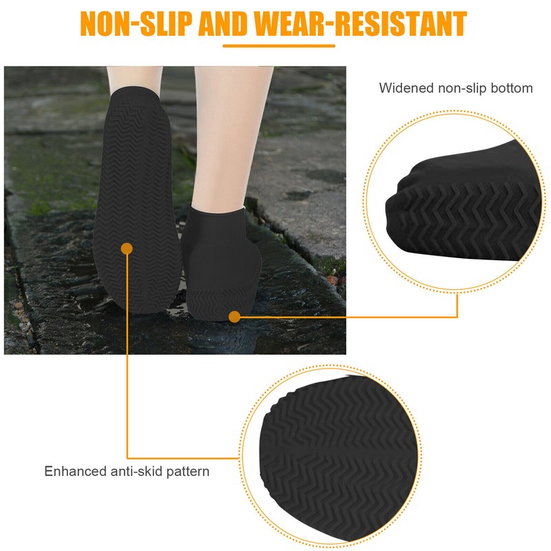 Anti-slip Silicone Rain Shoe Covers Reusable Waterproof Shoes Cover Protector gallery