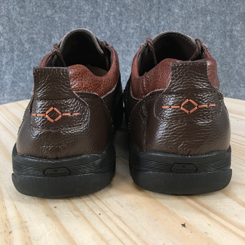 Tiestra Shoes Mens 45 Brown Casual Oxford Leather Lace Up Comfort Moc Toe Low gallery