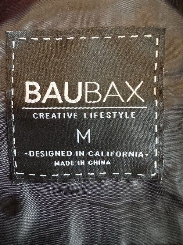 NWT Baubax Men’s Water Resistant Bomber Jacket in Red With A Hood sz M NEW gallery