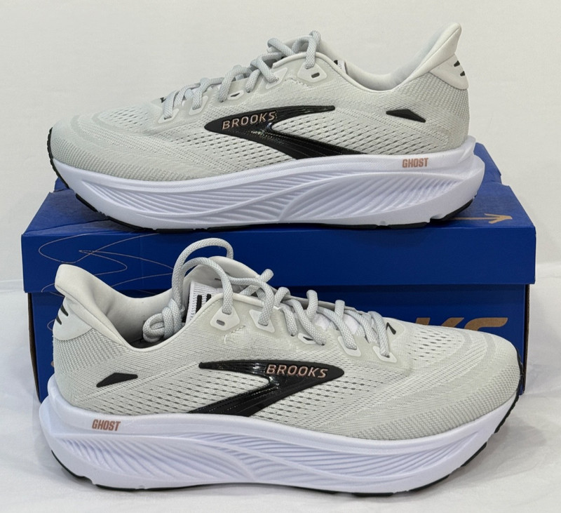 Brooks Ghost 18 Women’s White Black Rose Gold Running 120482-1B-105