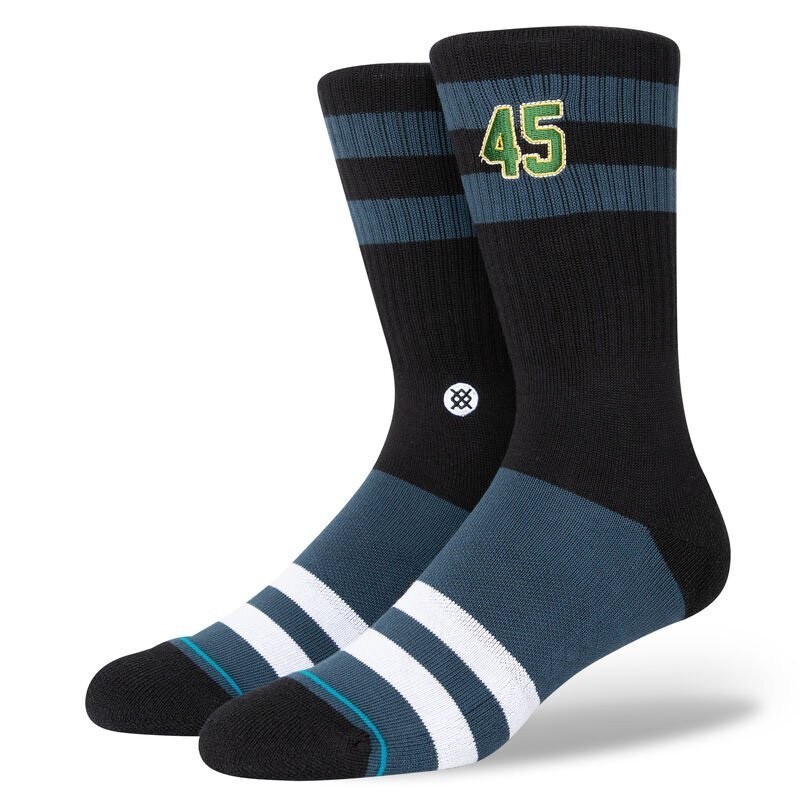 Stance Adult Black Crew Cotton Donovan Mitchell Schooled Casual Socks Sz L 9-13