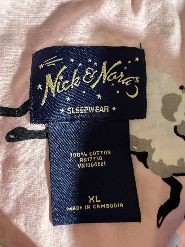 Nick And Nora Counting Sheep Ponk Pajamas, Size XL gallery