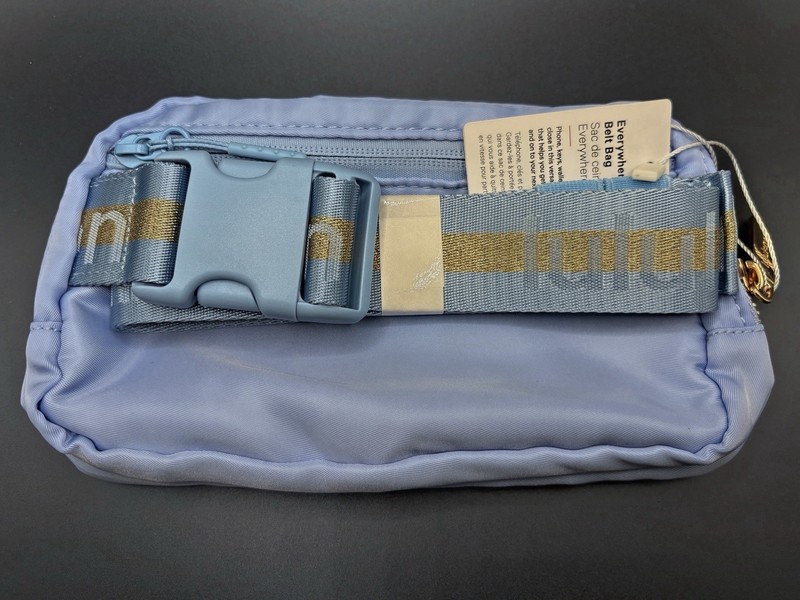 NWT Lululemon Everywhere Belt Bag Light Blue Gold Hardware 1L Authentic gallery