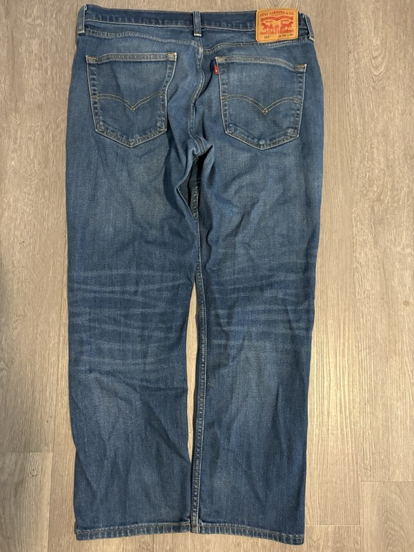 Levis 514 Jeans Mens Size 36x30 Straight Leg Fit Blue Denim medium wash Fade gallery