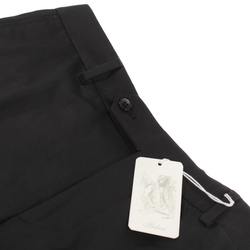 Belvest NWT Chinos / Casual Pants Size 46 30 US Solid Black 100% Cotton
