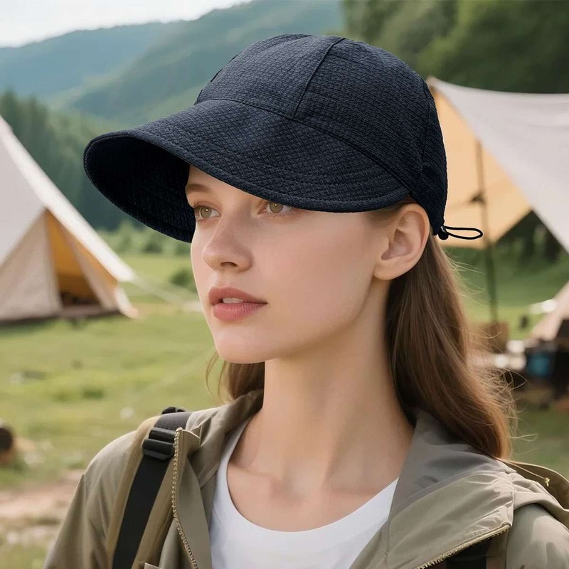 Women Wide Brim Hat Sun Summer Visor Beach Hats Adjustable UV Protection Cap gallery