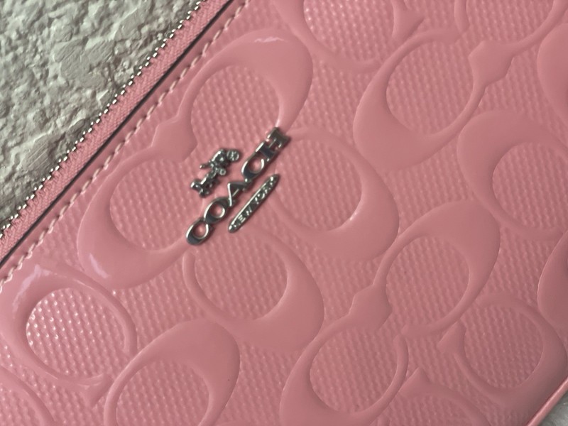 NWT Coach Nolita 19 In Signature Leather With Heart Charm CCZ27 Silver Pink gallery
