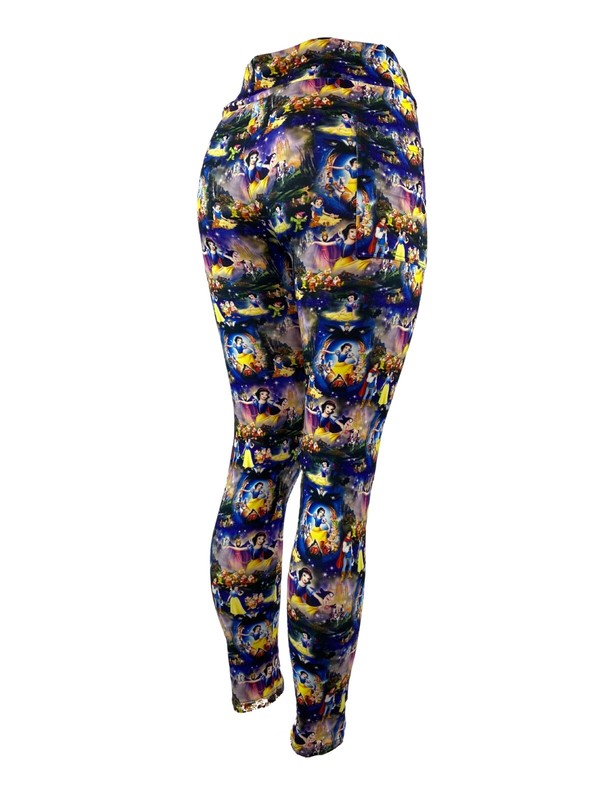 Snow White and the Seven Dwarfs Leggings Capri Shorts Multiple Sizes POCKETS