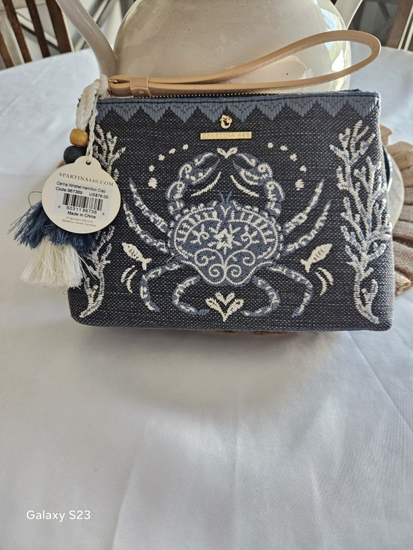 SPARTINA 449 Cassina Wristlet Hamilton Crab NWT