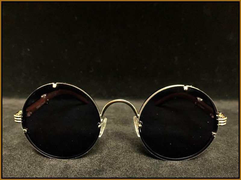 Mens Classy Elegant Exotic Sophisticated Retro Style SUNGLASSES Round Frame Lens gallery