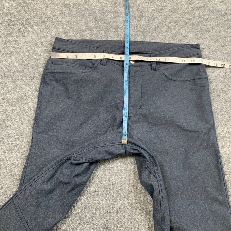 Lululemon Pants Mens 32 Blue Grey ABC Tech Canvas Cotton Blend Stretch Classic gallery