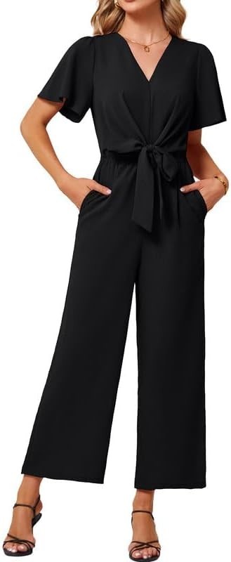 Womens Jumpsuits Wide Leg Jumpsuits Casual Dressy One Piece Outfits Size XL