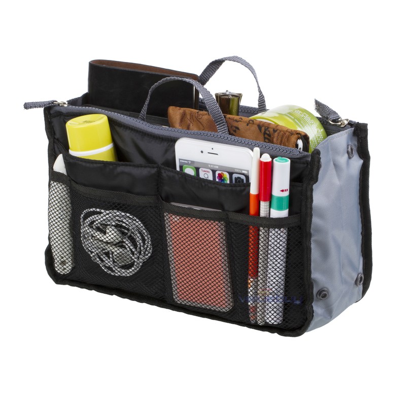 Women Travel Insert Handbag Organizer Purse Large Liner Organizer Tidy Bag New