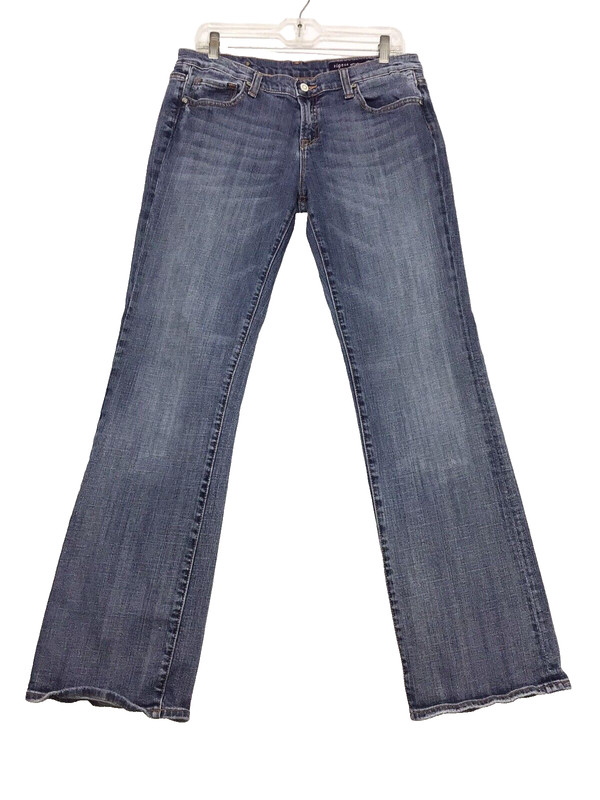 Vigoss Jeans Womens Bootcut Juniors Size 13 Blue Med Wash Button Flap Pocket