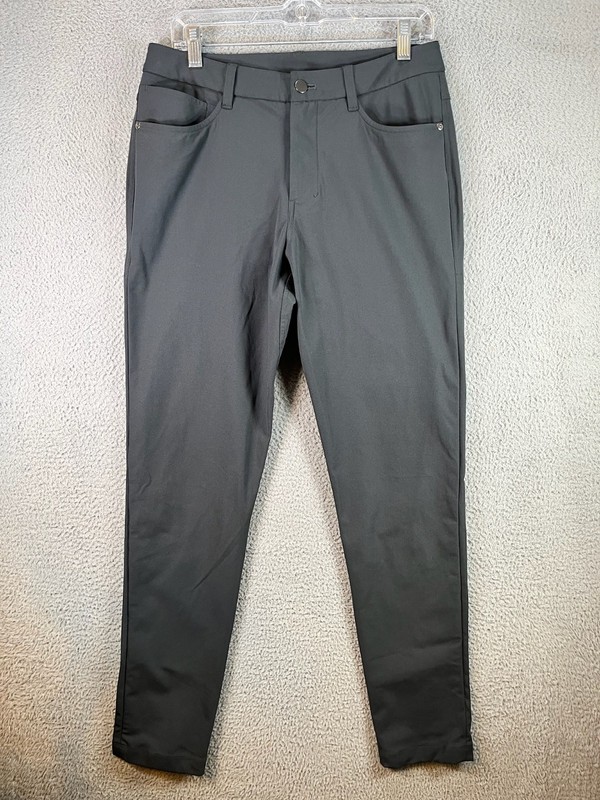 Lululemon ABC Pants Mens 30×31 Gray Classic 5-Pocket Chino Warpstreme LM5AQSS